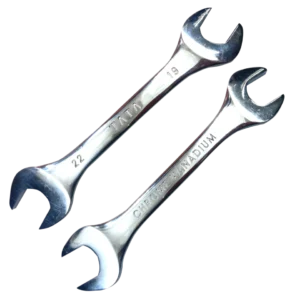 TATA Double Open Spanner 19 X 22 - Chrome Finish
